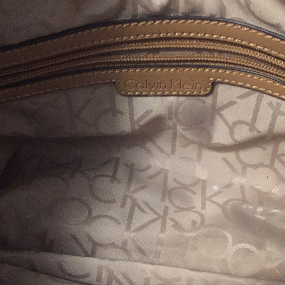 CALVIN KLEIN SNAP CLOSURE MONOGRAM SATCHEL - Picture 3 of 5